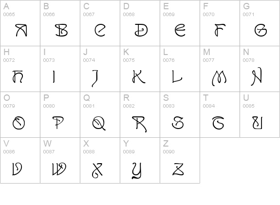 San Remo uppercase A-Z preview