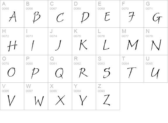 Sandals uppercase A-Z preview