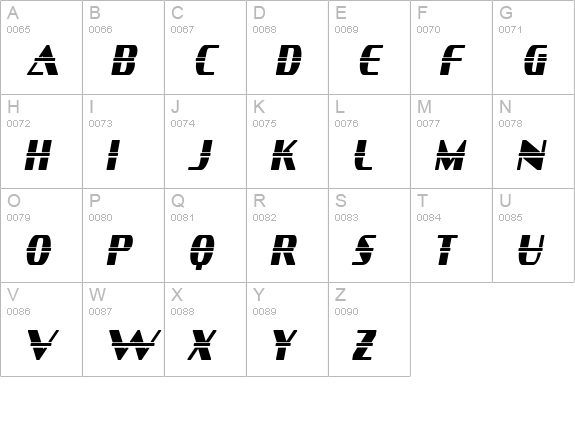 Sandoval uppercase A-Z preview
