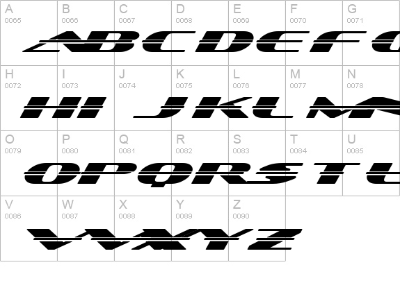 Sandoval Speed uppercase A-Z preview