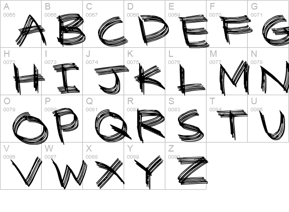 Sandscrape
 uppercase A-Z preview