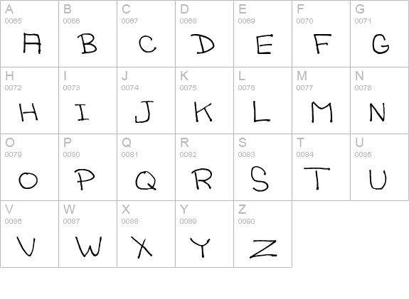 Sandscript BTN uppercase A-Z preview