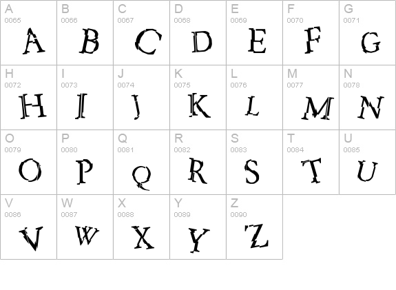 Sanford uppercase A-Z preview