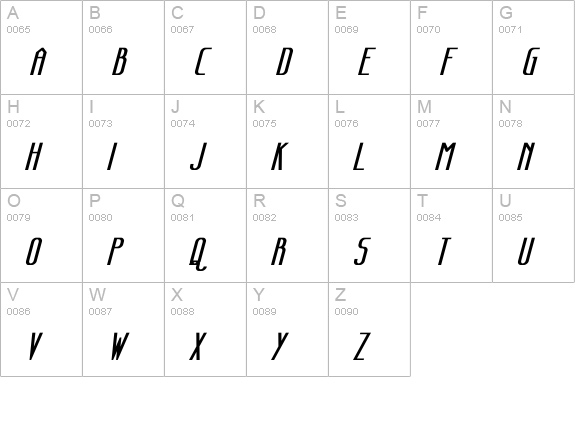 Sanity Bold Italic uppercase A-Z preview