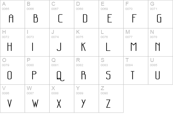 Sanity Wide uppercase A-Z preview