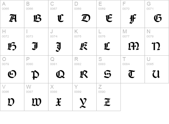 SanMarcoCyr uppercase A-Z preview