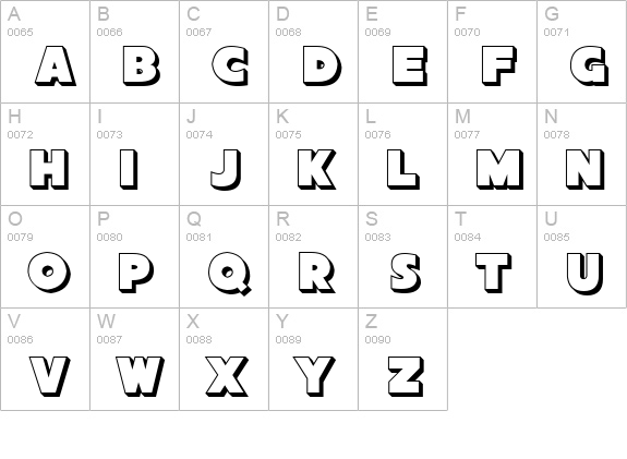 Sans Poster 3D JL uppercase A-Z preview