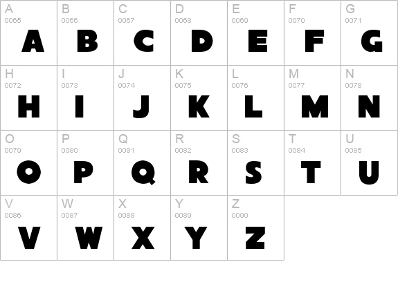 Sans Poster Bold JL uppercase A-Z preview