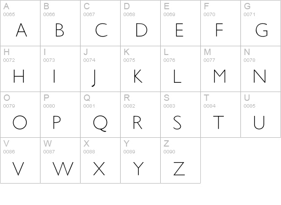 SansMaster uppercase A-Z preview