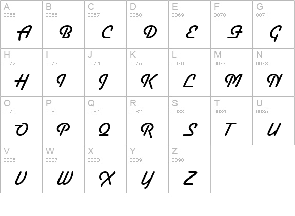 Santa Fe Com uppercase A-Z preview