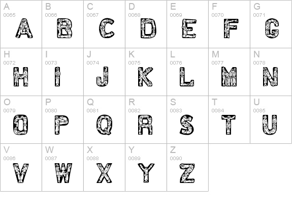 Santa Time uppercase A-Z preview