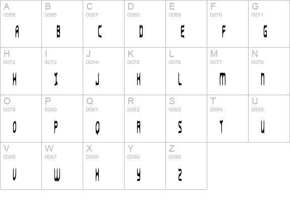 Sarcastic BRK uppercase A-Z preview