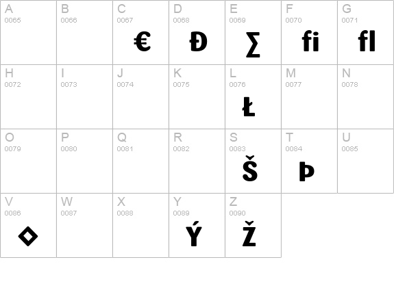 Sari-ExtraBoldExp uppercase A-Z preview