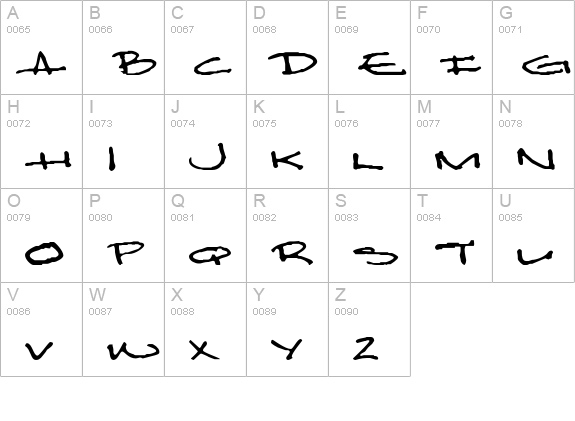 Sassy Reg Plain uppercase A-Z preview