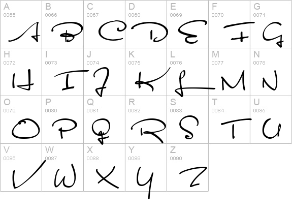 Satisfaction uppercase A-Z preview