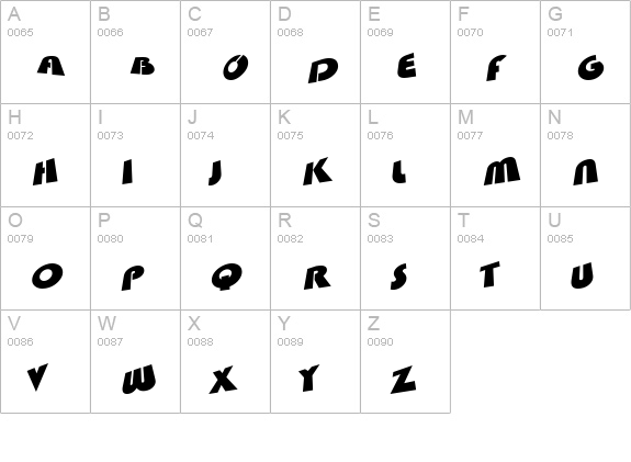 Saturday Morning Television uppercase A-Z preview