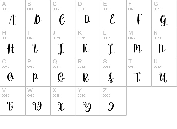 Saturnus uppercase A-Z preview