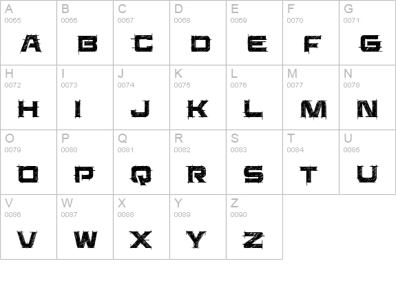 Saucer BB uppercase A-Z preview