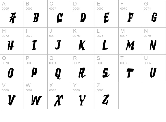 SaucyMillionaire uppercase A-Z preview