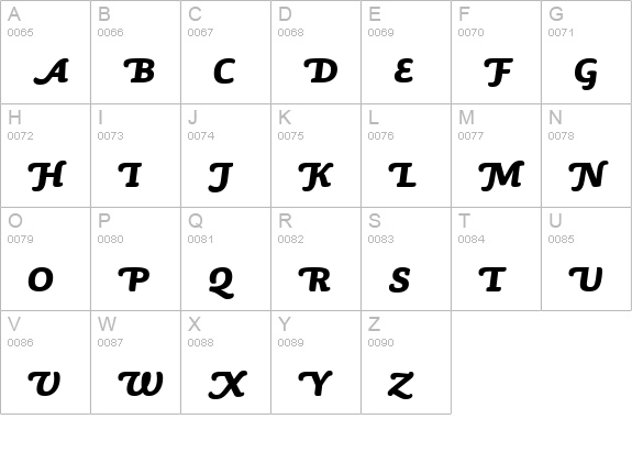 Sauna-BoldItalicSwash uppercase A-Z preview