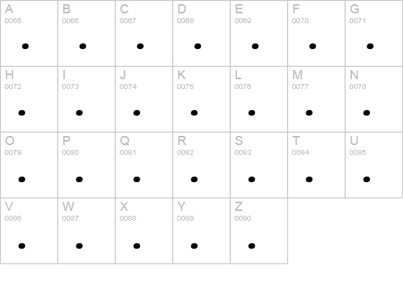 SaunaDingbats-Outline uppercase A-Z preview