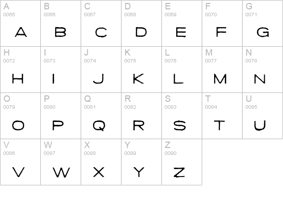 SAVE THE MINI TRIAL uppercase A-Z preview