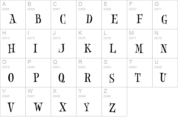 SawdustMarionette uppercase A-Z preview