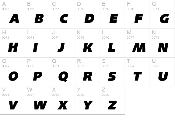 Saxony-HeavyIta uppercase A-Z preview