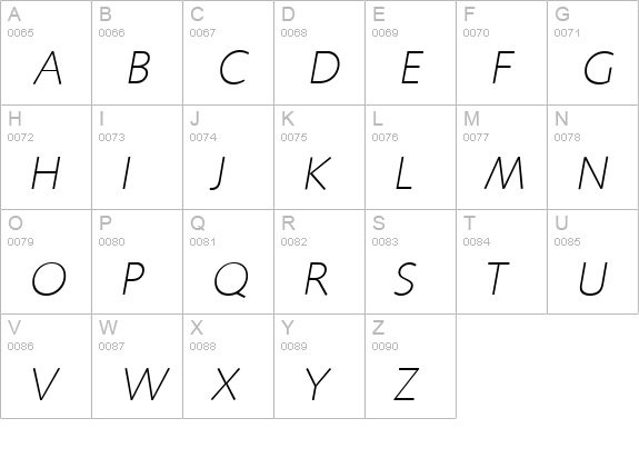SaxonySerial-Xlight-Italic uppercase A-Z preview