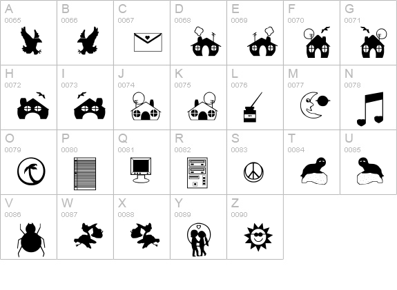 sbding2 uppercase A-Z preview