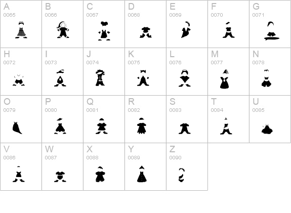 sbnetbaby uppercase A-Z preview