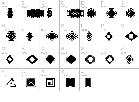 SC Southwest Designs uppercase A-Z preview