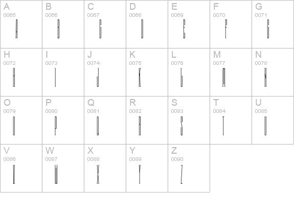 Scaffold uppercase A-Z preview