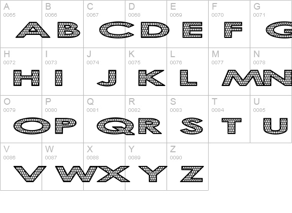 Scaling the Dragon uppercase A-Z preview