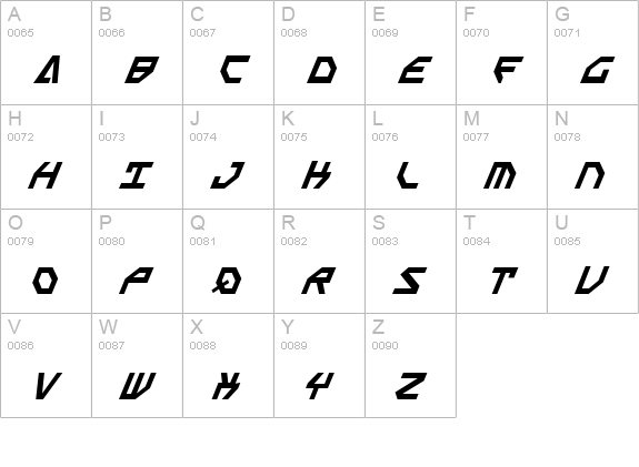 Scarab Script Italic uppercase A-Z preview