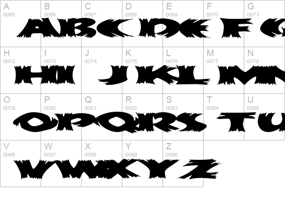 ScarecrowExtended uppercase A-Z preview