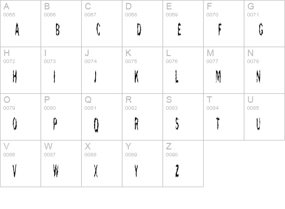 ScaredyCat uppercase A-Z preview