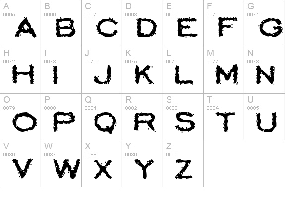 Scatterbrained Restrained uppercase A-Z preview