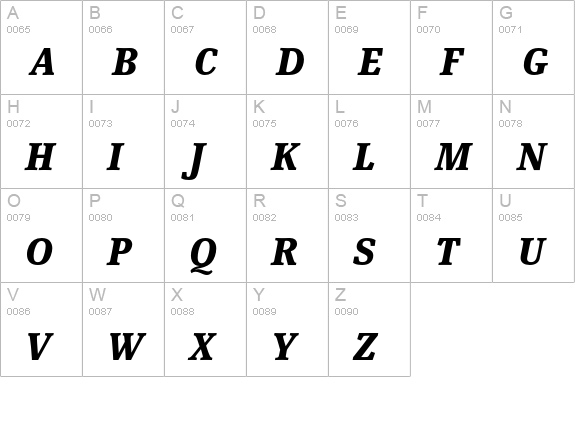 Scherzo Std Bold Italic uppercase A-Z preview