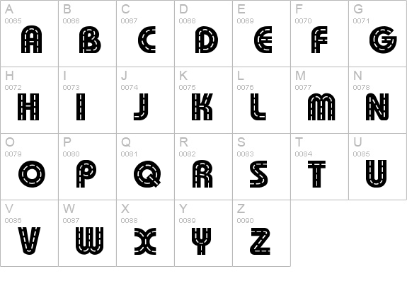 Schilderwald uppercase A-Z preview