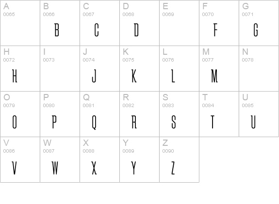 SchindlerLight uppercase A-Z preview