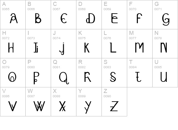 Schizcase uppercase A-Z preview