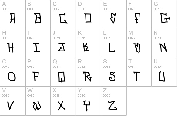 Schizophrenia G uppercase A-Z preview