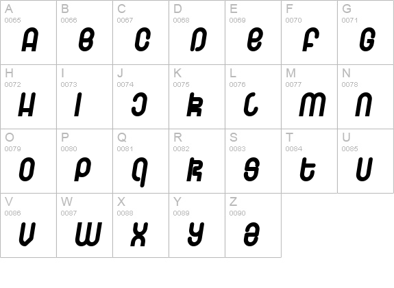 Schmotto Plotto uppercase A-Z preview