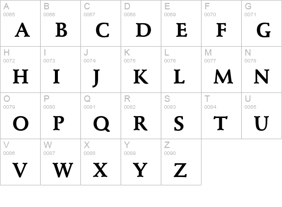 Schneidler Bold uppercase A-Z preview