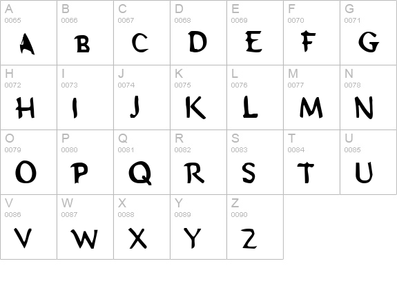 Schooldaze uppercase A-Z preview