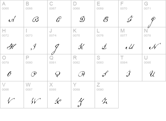 Schoon uppercase A-Z preview