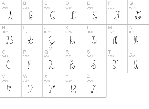 Schosszeit1 uppercase A-Z preview
