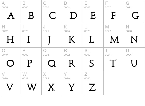 Schroeder Bold uppercase A-Z preview