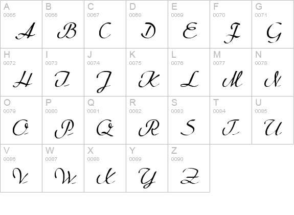 Schulmeister uppercase A-Z preview